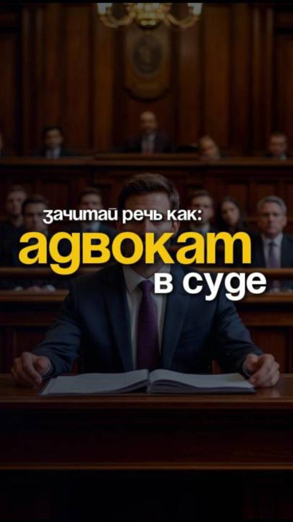 Зачитай речь как адвокат в суде