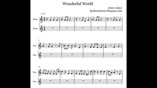 [Sheet Music / 楽譜] Juice=Juice / ジュースジュース Wonderful World