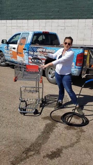 Express Pressure Washers on site  sanitizing with Alkota 311 Steamer