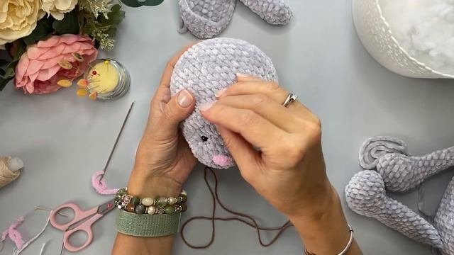 Невероятное преображение | Невидимая утяжка головы плюшевого зайчика | Crochet | DIY