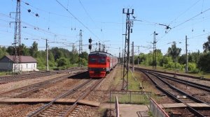 Подача под посадку на станцию Жилево электропоезда ЭД2Т-0026 под отправление на БМО