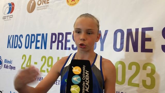 RTT Khimki Kids Open pres. by ONE SGM-2023. Anna Chuchilina exclusive interview