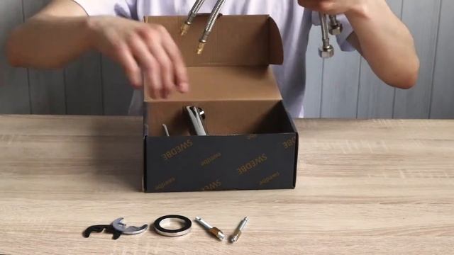 Распаковка смесителя для раковины Swedbe Kronos арт.2010 смотреть онлайн