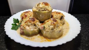 КАБАЧКИ ФАРШИРОВАННЫЕ ЗАПЕЧЕННЫЕ в СОУСЕ /Вкусно и полезно