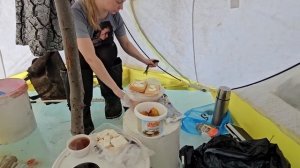 удачная рыбалка на гольца зимой