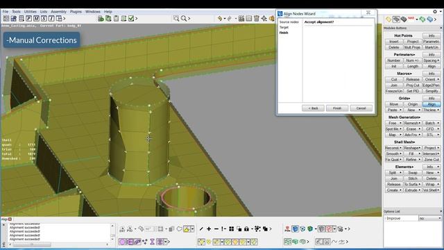 Middle Surface: Extraction and Correction technics with ANSA v17.x