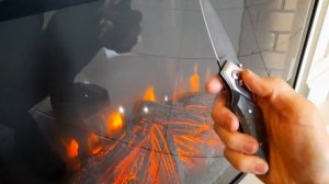 Выкидной нож Ягуар купить +79306723442 ручная работа карельская береза стабилизированный клен д2