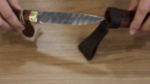 Кузница Братьев Касаткиных Нож из дамасской стали "Засапожный"