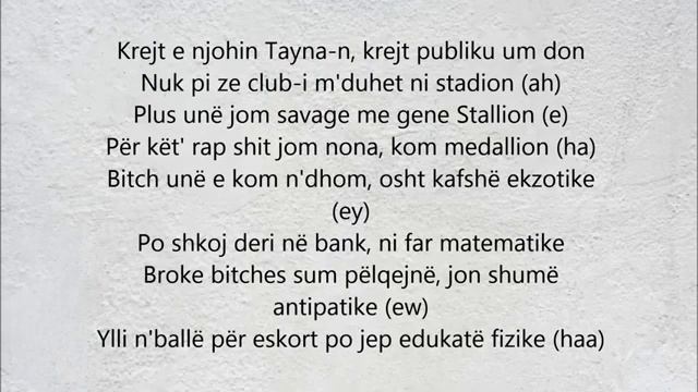 Tayna - Bass me tekst (official lyrics) смотреть онлайн