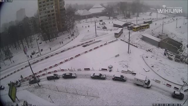 Первый снег в Бресте. Кобринский мост. 18.11.2018 г. смотреть онлайн