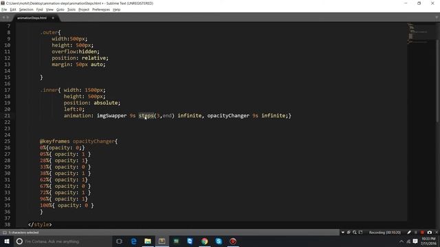 Css 3 tutorial - chaining multiple animations (Pure css image gallery)