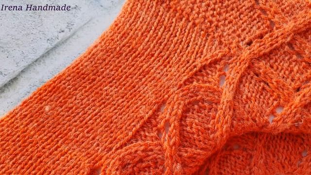 Ажурные носки «Осенний блюз», презентация для сообщества YouTube канала «Irena Handmade»...