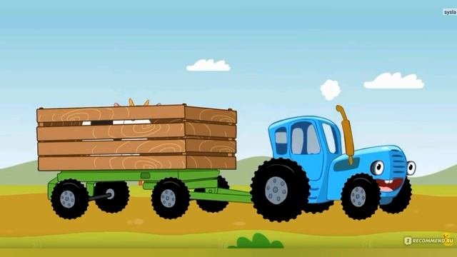 Синий трактор мультик   далеко и близко песенка для детей   едет трактор #синийтрактор