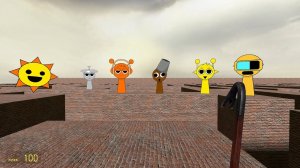 убегаем от опасных спрунки в гарис моде _garry's mod_