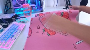 Aliexpress Pink Mouse mat review AESTHETIC pink desk setup (WORTH EVERY DOLLAR!!!)