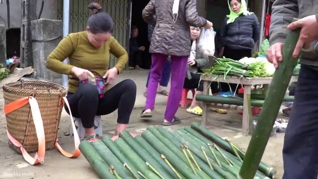 Looking back at the days of Harvesting Sweet Potatoes, Bamboo Tubes, Cu Kieu, Chives.Trieu Mai Huong