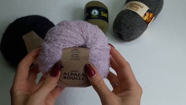 Обзор пряжи. Запасы пряжи. Часть 3. Drops air. Drops alpaca boucle. Vita merino soft. Семеновская. смотреть онлайн