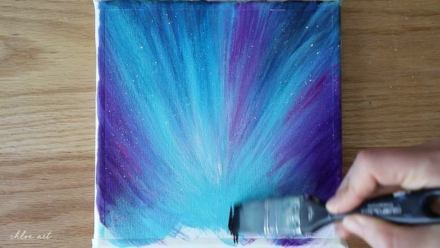 Aurora Acrylic Painting | Northern Lights Painting tutorial | Color ASMR #126 смотреть онлайн