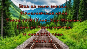 Вид из окна поезда.Красноярский край.Поезд 081И. Едем до Новосибирска.16 июня 2024 года.Часть 44.