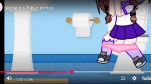 gacha girl has diarrhea and pooping in skirt