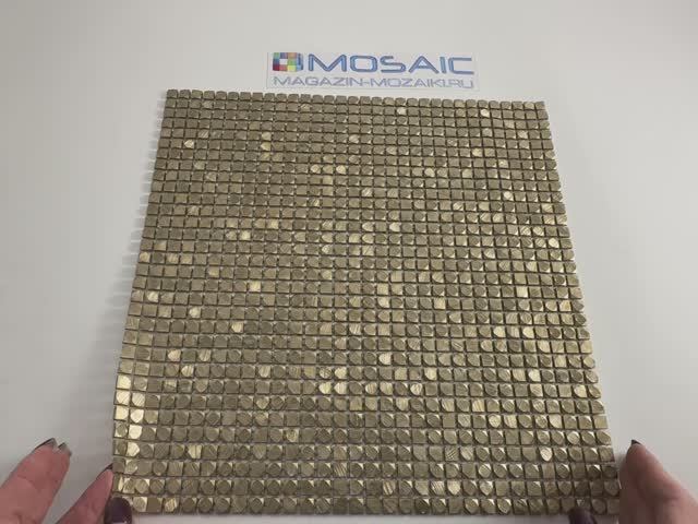 Мозаика ALUMINUM CUBIC GOLD