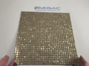 Мозаика ALUMINUM CUBIC GOLD
