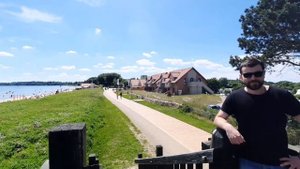 Flensburg-Glücksburg surroundings. Beautiful beaches, forests and roads. Фленсбург-Глюксбург