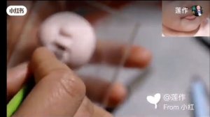 Лепим рот кукле. Лепим язык кукле