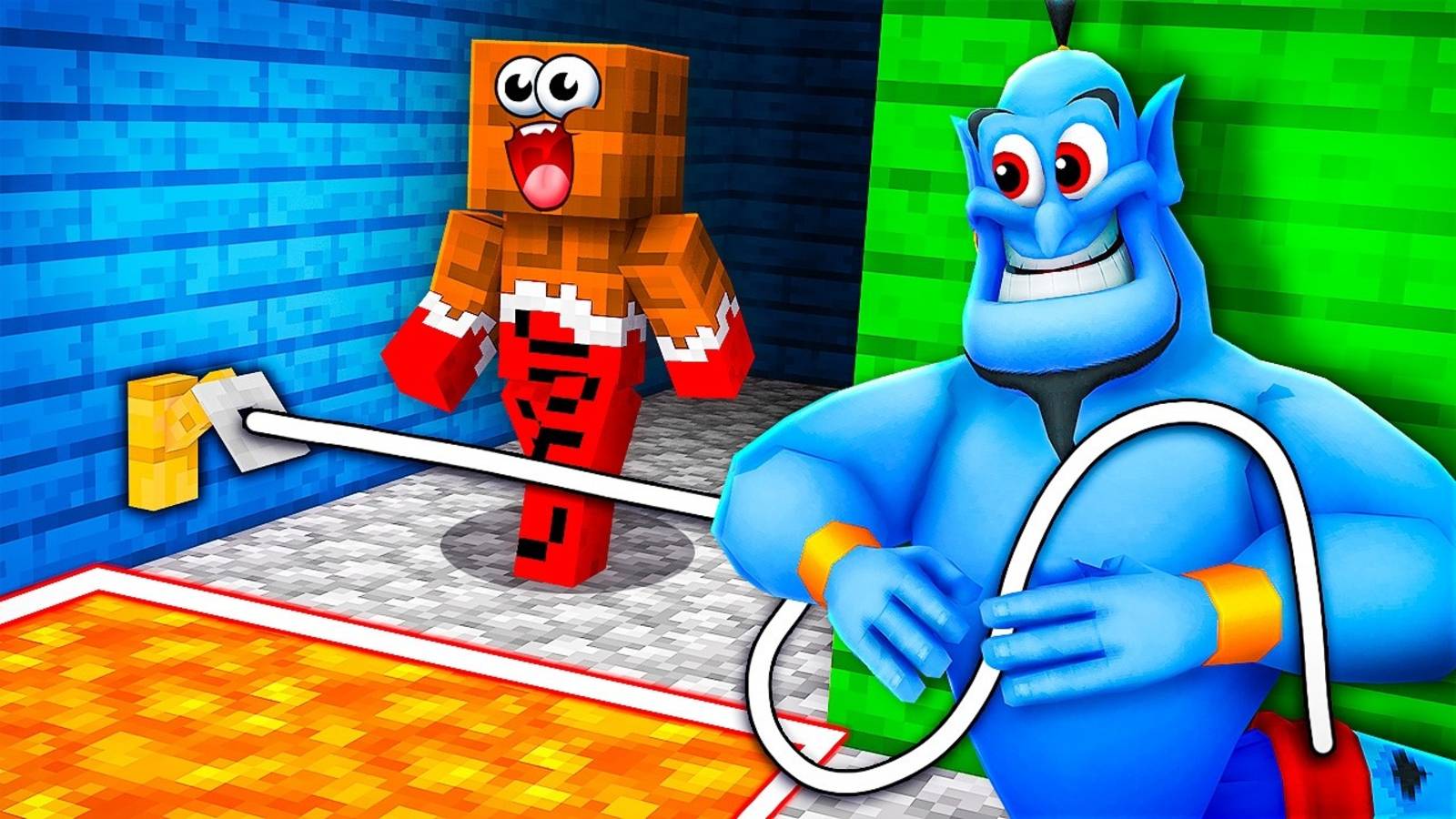 😨 ДЖИН ОБМАНУЛ НАС! ЖЕЛАНИЕ ОБЕРНУЛОСЬ КОШМАРОМ! МАЙНКРАФТ смотреть онлайн