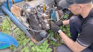 Трицикл из мотоцикла урала, муравья и двигателем от жигулей. Заброшенный проэкт.  Пытаемся завести.