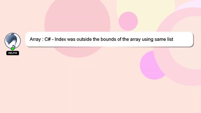 Array : C# - Index was outside the bounds of the array using same list sizes in for loop