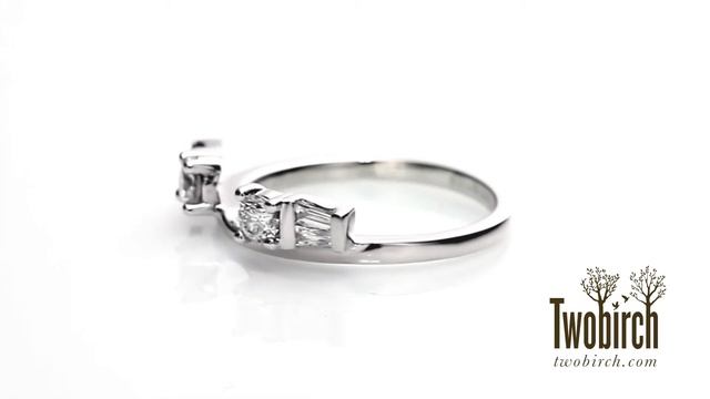 0.35 ct. Round and Tapered Baguette Ring Wrap - TwoBirch TB-WRAP-0024-WG-F смотреть онлайн