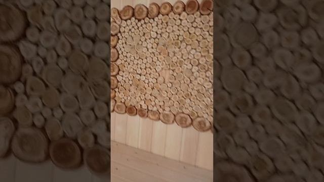 Панно из можжевельника для бани