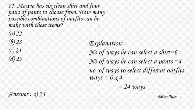 MIZORAM EXCISE & NARCOTICS CONSTABLE EXAM 2018 Paper-2 SOLUTIONS AND EXPLANATIONS PART 2 0F 2
