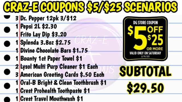 🤑UP TO 75% SAVINGS!🤑$5 OFF $25 SCENARIOS🤑DOLLAR GENERAL COUPONING THIS WEEK 2/11🤑EXTREME COUPONING🤑