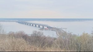 Вид на Волгу и Императорский мост. Ульяновск