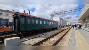 "Поезд победы". Паровоз Л-4372 на станции Екатеринбург Пассажирский. Май 2021года. Часть 1-я.