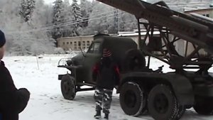 Испытания " Катюши" ,запуск  с БМ-13