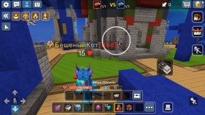 БешеныйКот vs ▢FFFF0000★КИРИЧ★ в Блокман Го Бед Варс? | blockman go