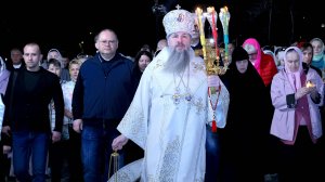 Митрополит Серафим совершил пасхальное богослужение в Спасском кафедральном соборе Пензы