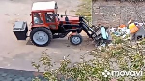 Уборка мусора,#трактор #трактормтз #самосвал #погрузчик #вывозмусора