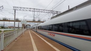 поезд сапсан эвс1-16 летит 147км.ч  на станции Металлострой #fypシ