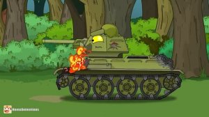 HomeAnimations - Мультики про танки  Когда КВ-6 стал щитом для отступающих танков!