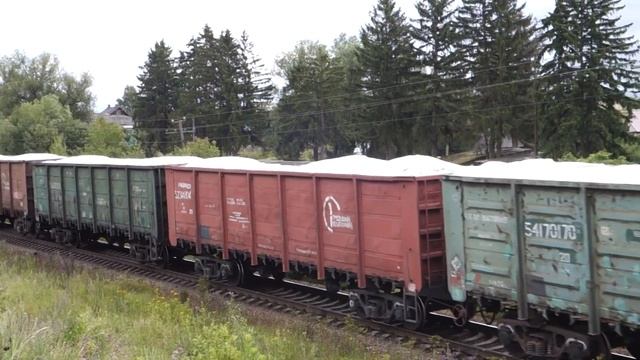 2ТЭ116УД-006 с грузовым поездом смотреть онлайн