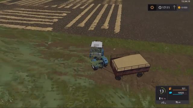 Farming Simulator 2017 Коровино #3 Уборка соломы и вспашка поля смотреть онлайн