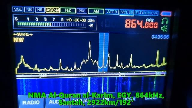 28.08.2023 01:10UTC test MW NMA Al-Quran al-Karim EGY 2922km 864km