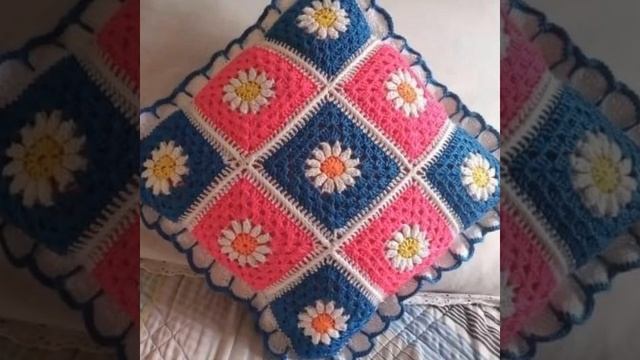 202340+Most Beautiful Fancy Crochet Cushion&Pillow Cover design ideas/Crochet granny square cushion