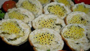 Куриная колбаса с макаронами