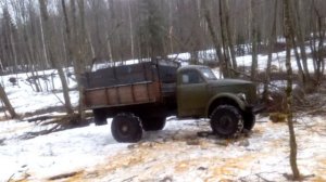 газ 63 4x4  в лесу за дровами