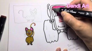 Часть 2. Раскраска Кота и Розового Трактора🥰 из мультфильма Синий Трактор. По полям.  Coloring cat